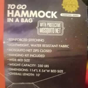 Hammock to go hammock in a bag with protective net